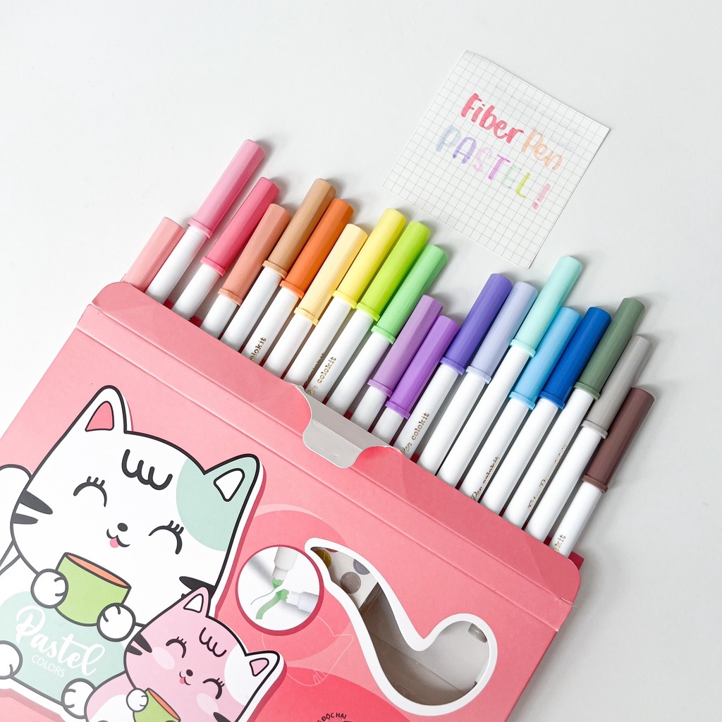 Bút FIBER PEN PASTEL Colokit Thiên Long SWM-C008 - 20 màu Pastel mới 2022