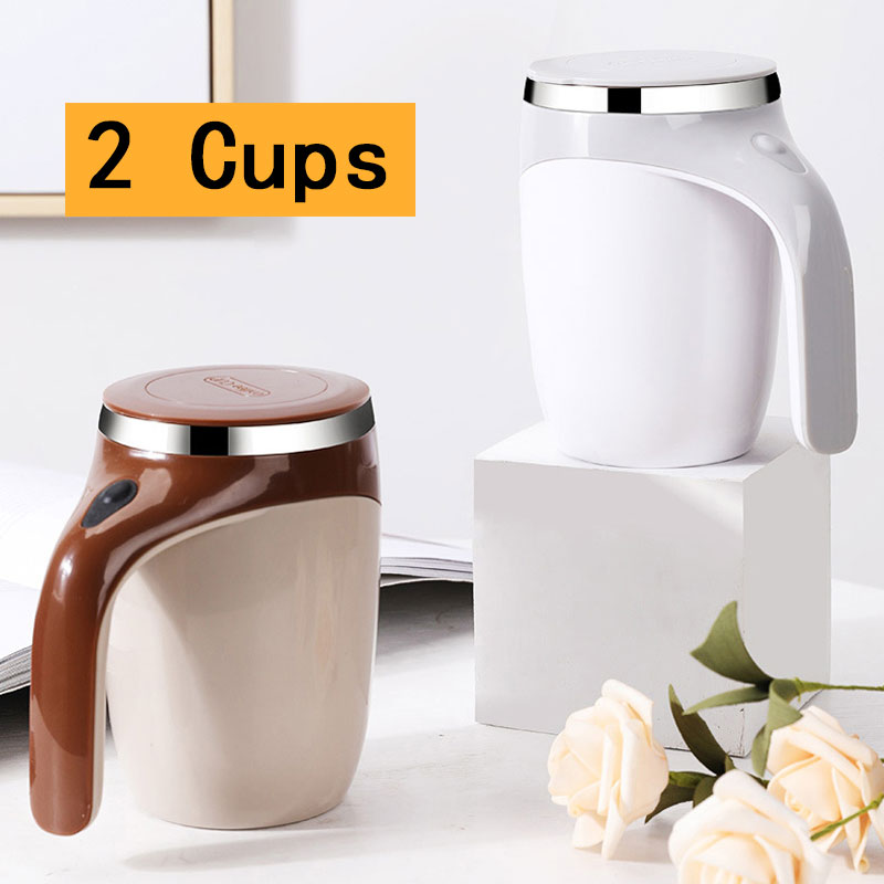 2 chiếc cốc nam châm tự khuấy tự động cốc pha cà phê bằng thép không gỉ cốc giữ nhiệt thông minh máy xay sinh tố đồ dùng cà phê di động