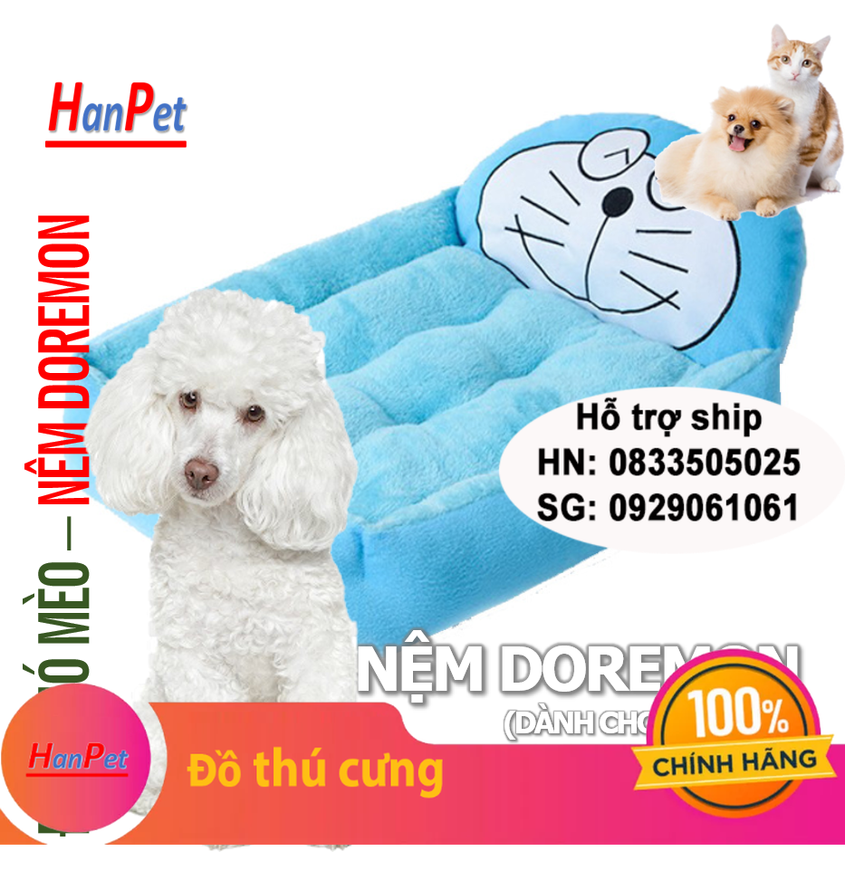 Hanpet - Đệm giường DOREMON nệm chó mèo 3 SIZE Nệm cho chó / nệm ngủ cho chó / nệm ngủ thú cưng / nệm ngủ cho mèo- HP10022TC