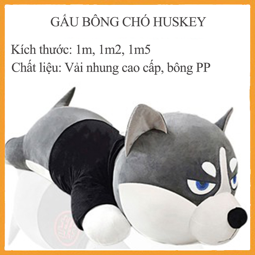 Gấu bông chó Husky mặt ngáo - Bozoshop