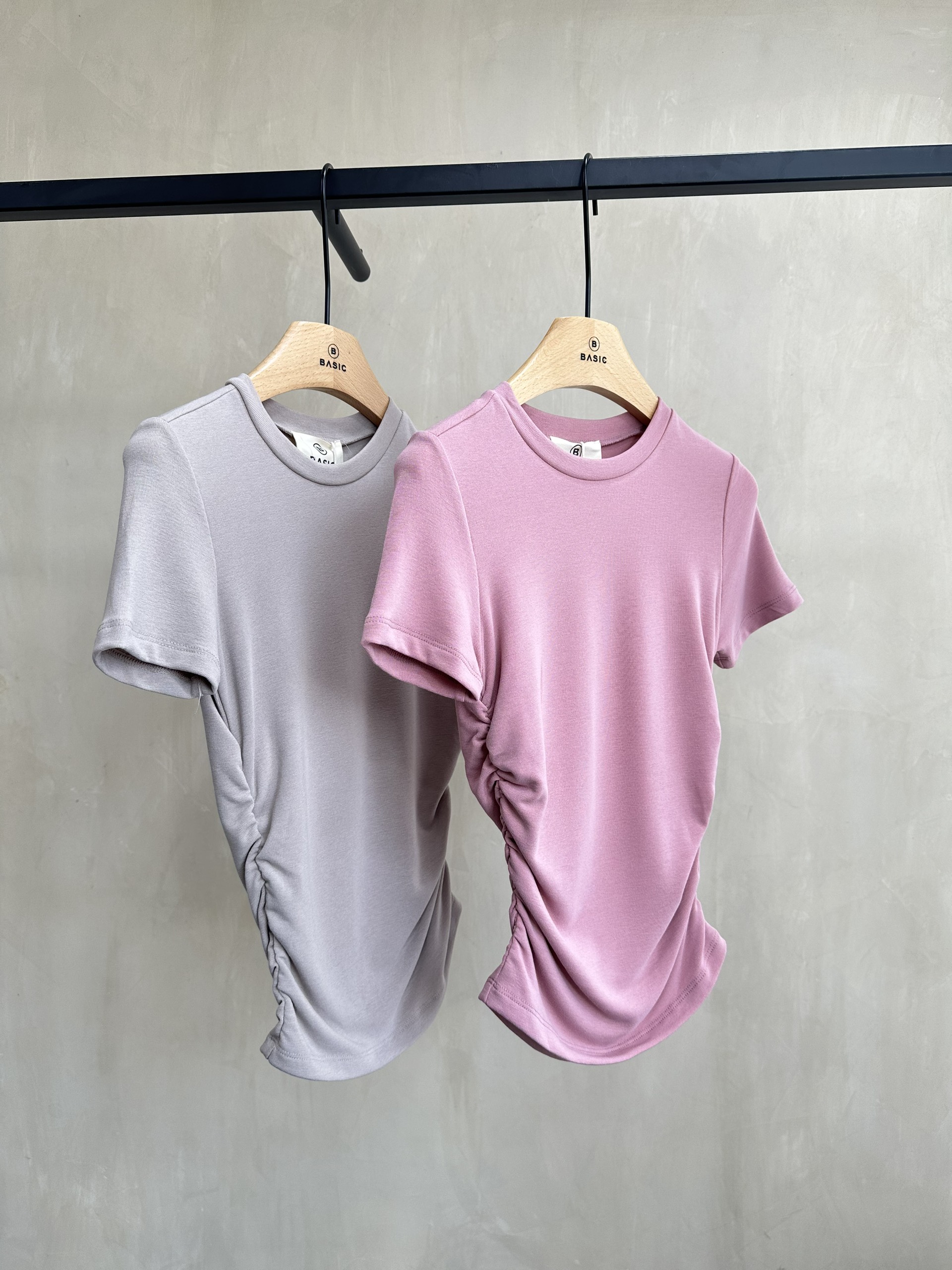 Áo thun trơn tay ngắn BASIC POLA TOP