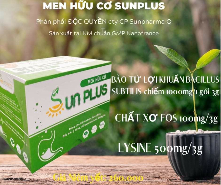 Men hữu cơ Sunplus (men sống hữu cơ Sun plus)