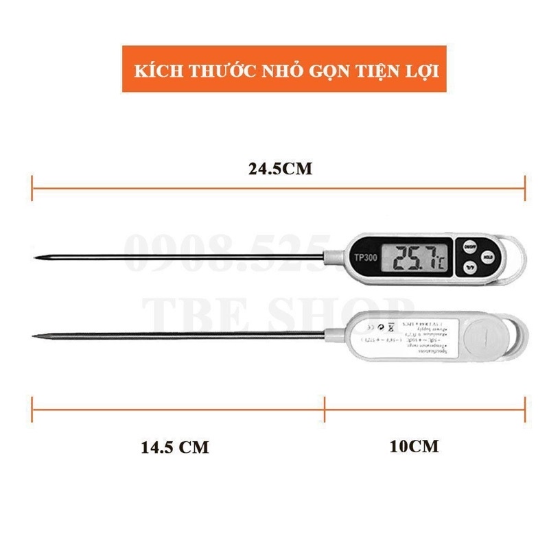 Cây nhiệt kế điện tử đo nước pha sữa cho bé