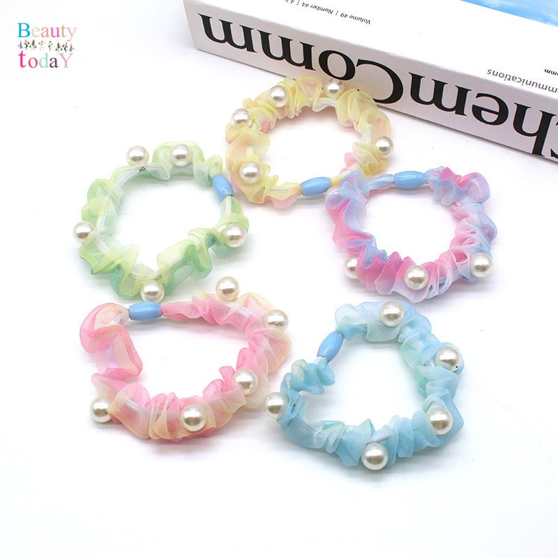 COMBO 03 CỘT TÓC SCRUNCHIES VOAN RAINBOW MIX NGỌC