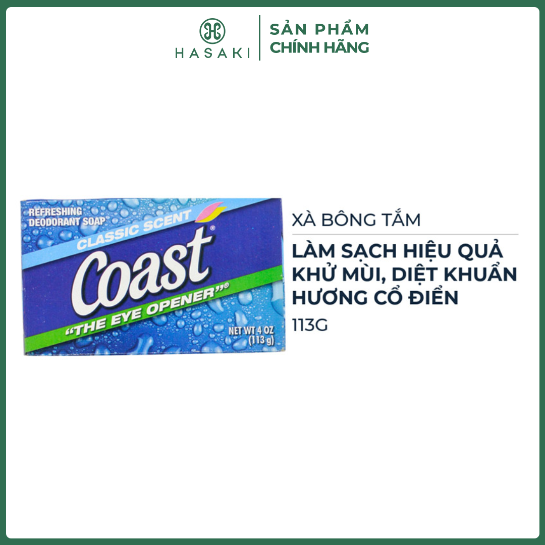 Xà Bông Tắm Coast Hương Cổ Điển 113g Classic Scent Refreshing Deodorant Soap Hasaki Sản Phẩm Chính Hãng