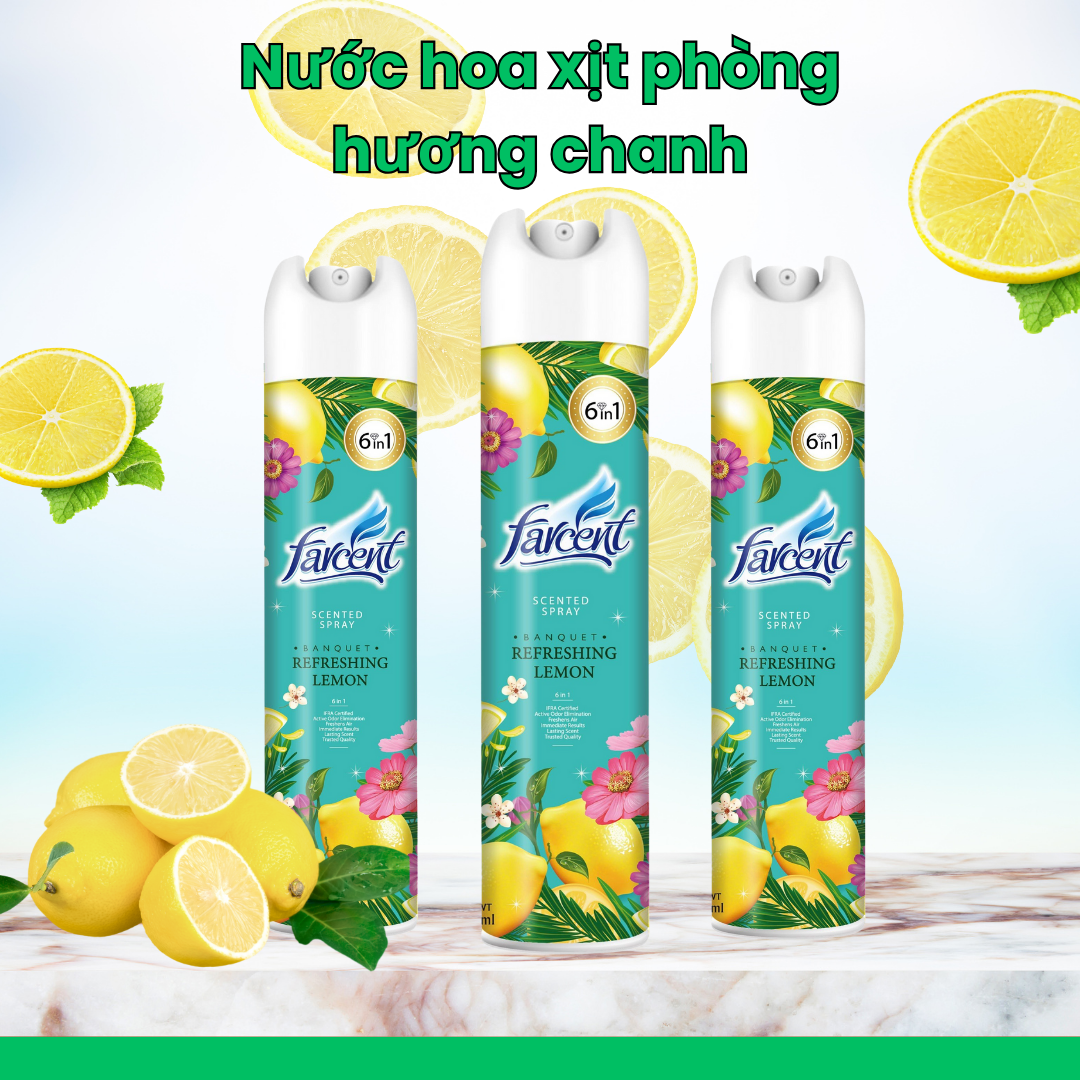 Nước hoa xịt phòng Farcent 320ml-Hương chanh