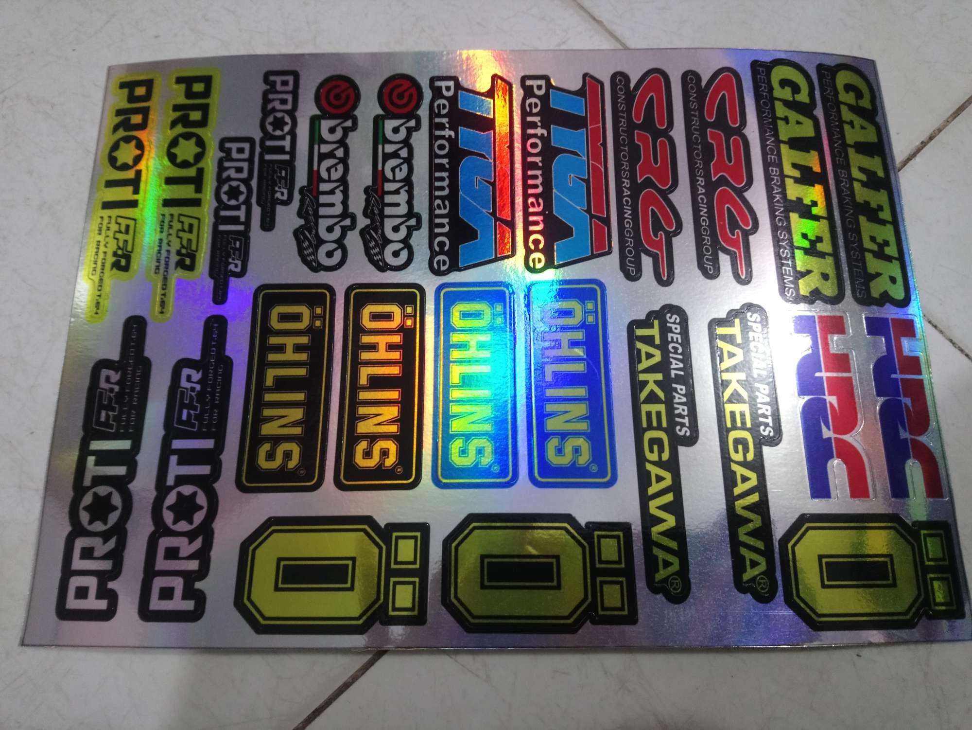 tem tấm logo titan 7 màu in trọn bộ 18x25cm