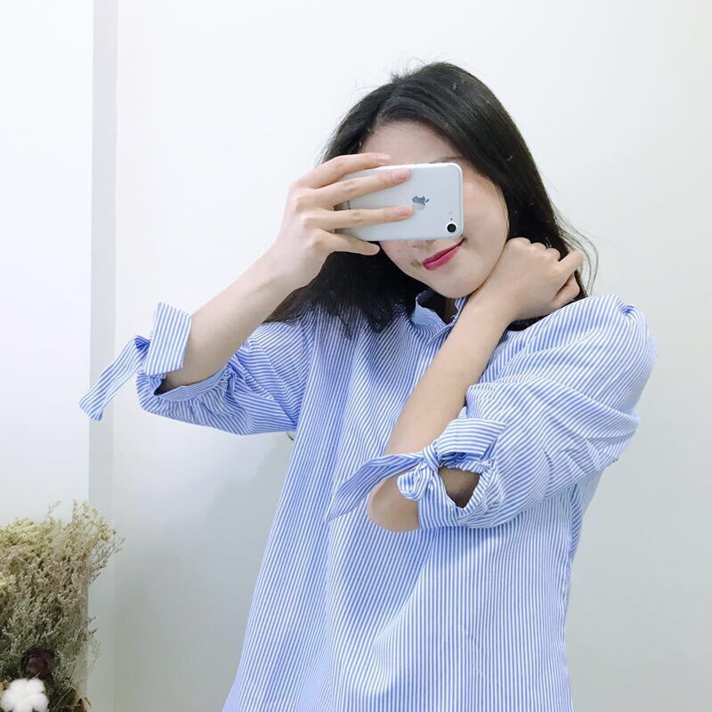 [PILA FASHION]ÁO SƠMI TAY LỠ CỘT NƠ CỔ TRỤ- AP083