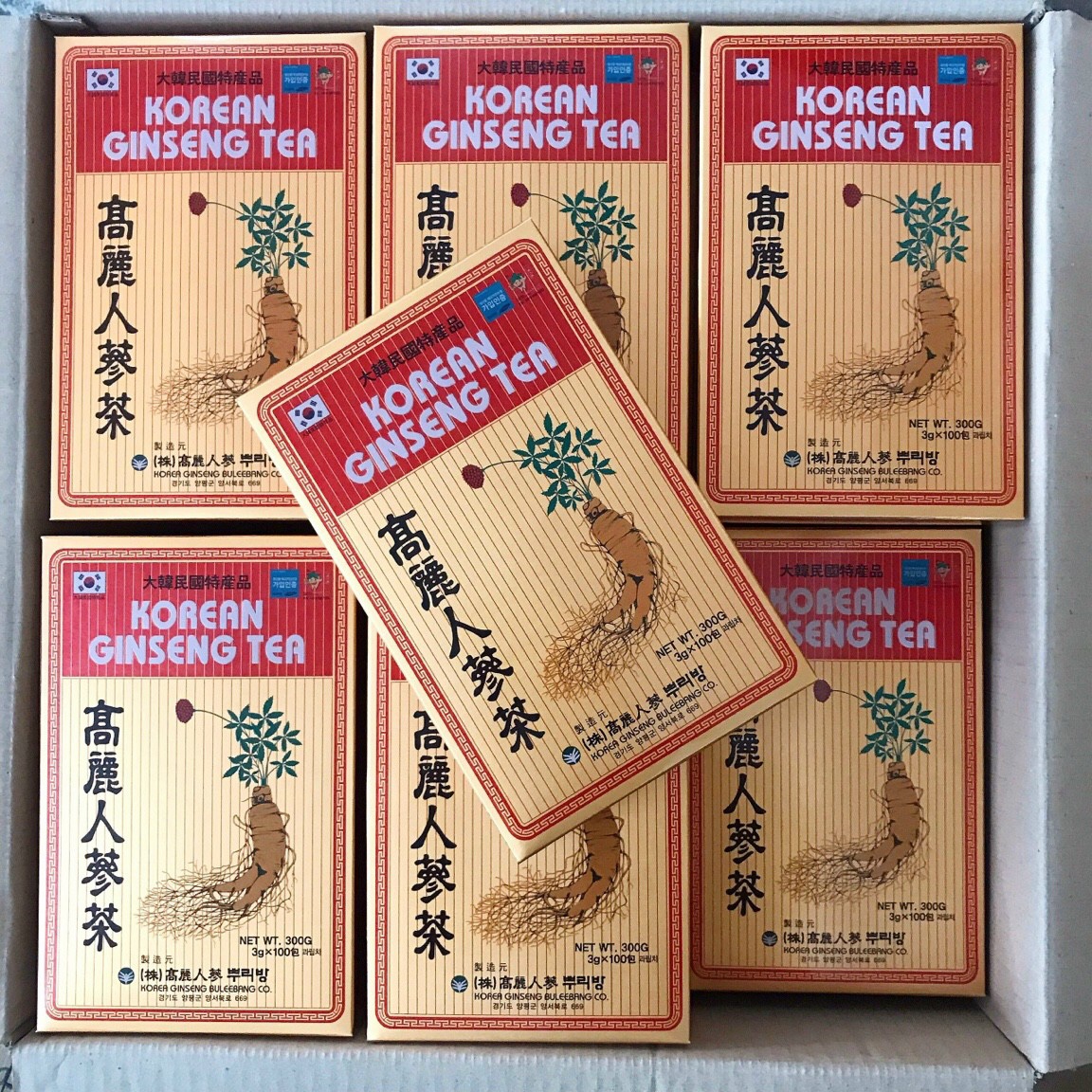 Trà sâm Ginseng Hàn Quốc Hộp 300g (100 gói x 3g)