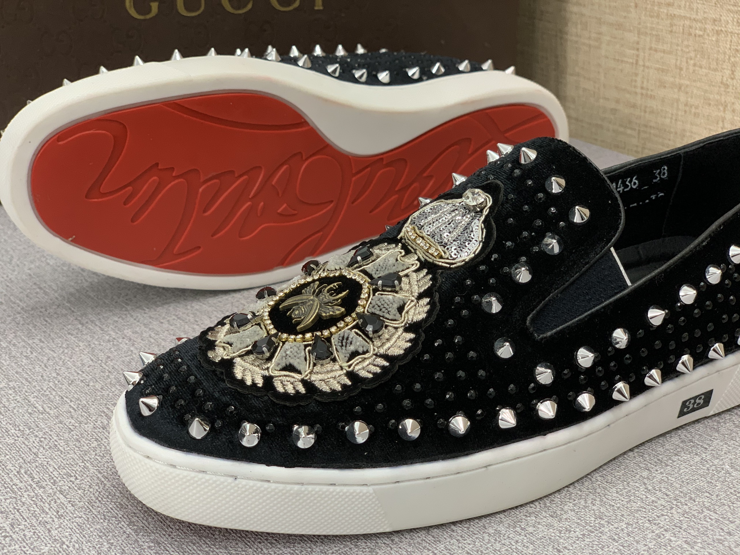 Giầy Slipon đính hạt 11436