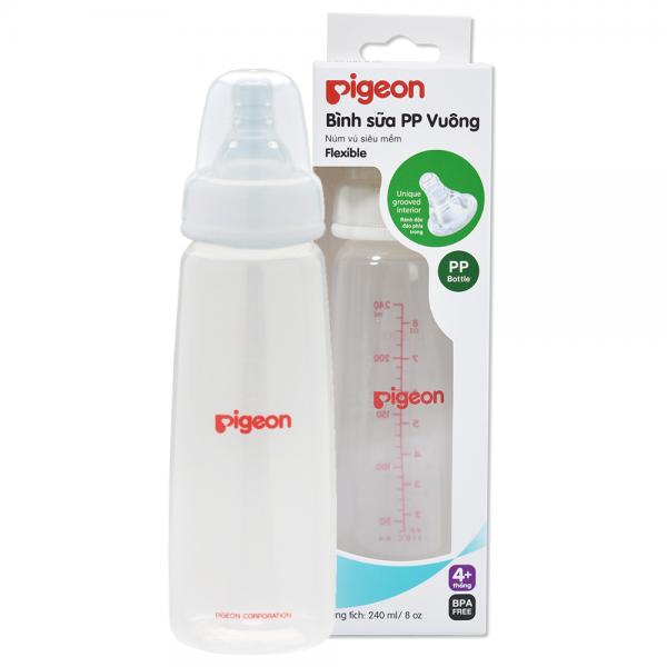 Bình sữa PP Vuông 120ml/240ml Pigeon