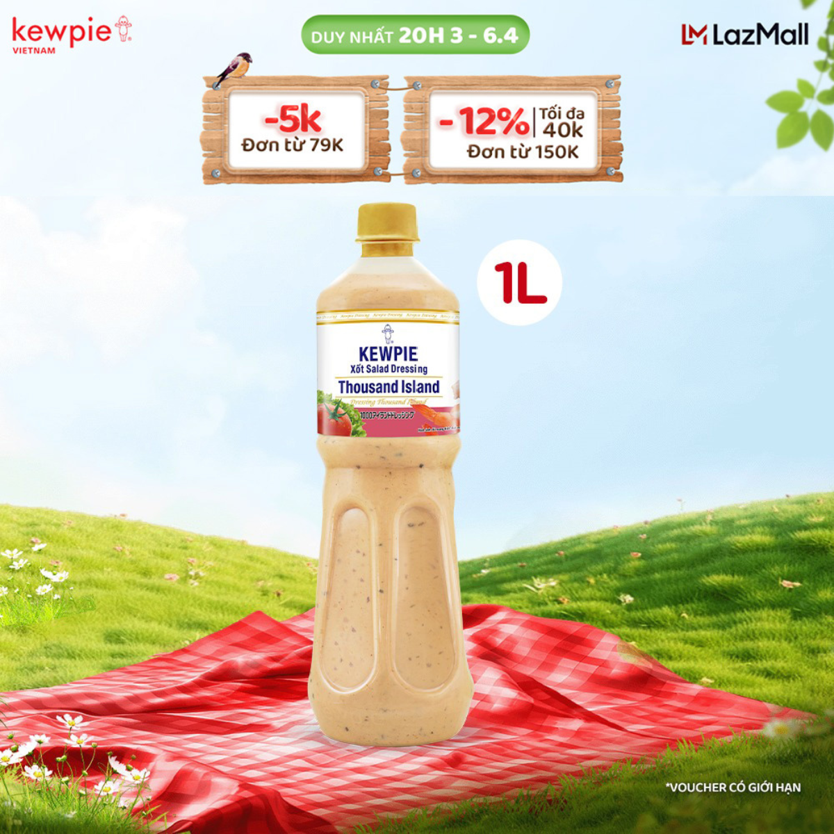Xốt Salad Dressing Thousand Island Kewpie 1L