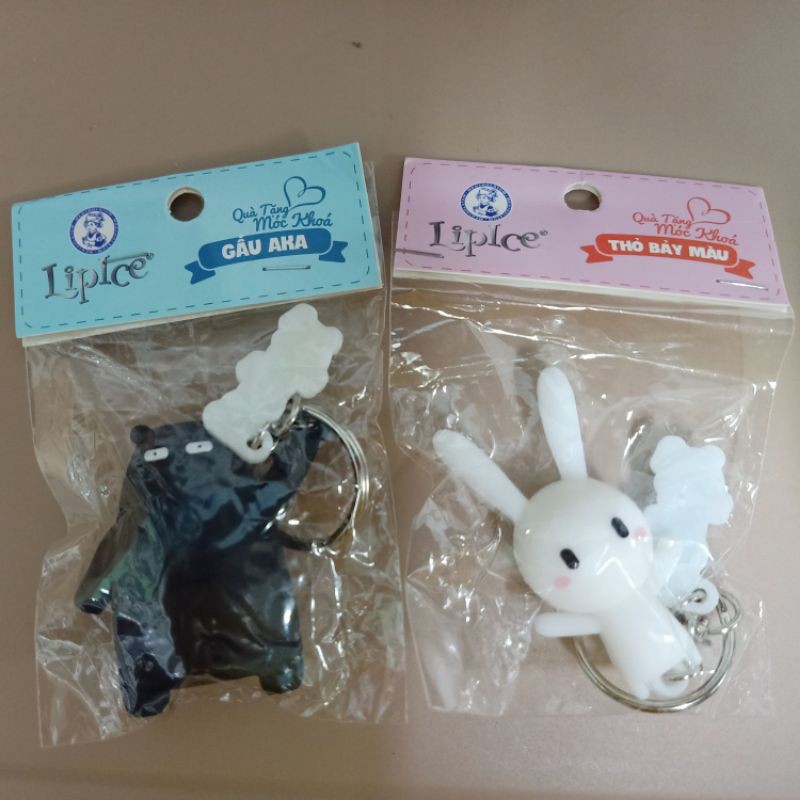 MÓC KHÓA GẤU AKA VÀ THỎ BẢY MÀU (THỎ TRẮNG) KUTE