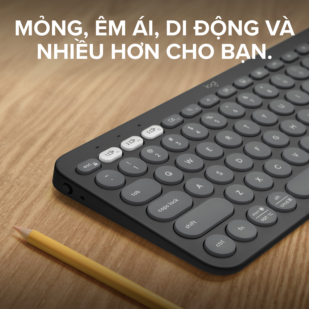 Bàn Phím Bluetooth đa thiết bị Nhỏ Gọn Mỏng & Đẹp Logitech K380 K380S