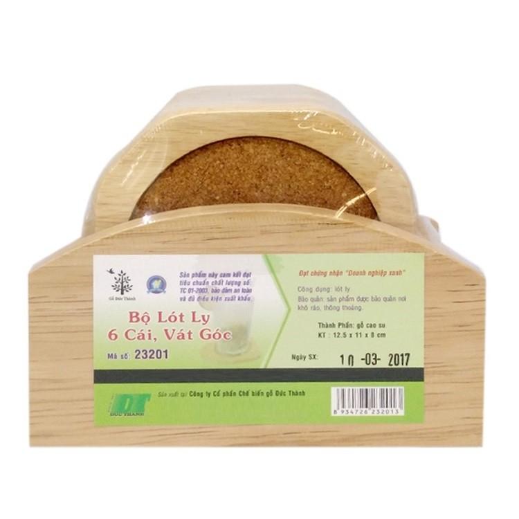 [HCM]Bộ lót ly 6 cái Gỗ Đức Thành 23201