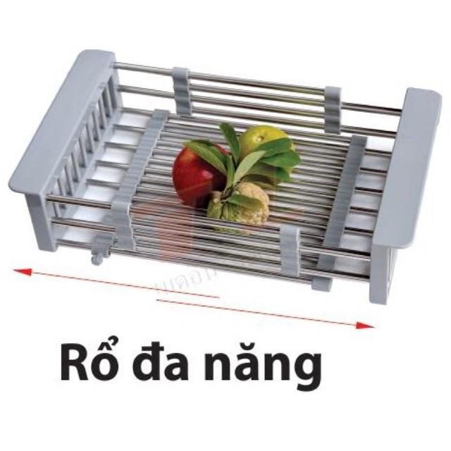 Kệ inox gác bồn rửa chén co giãn ( inox 100%) cao cấp
