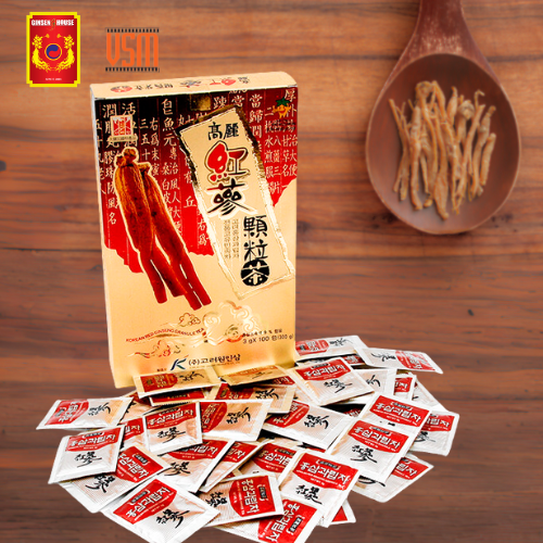 Trà Hồng Sâm Hàn Quốc Korean Red Ginseng Tea - Ginseng House (100 Gói x 3g)