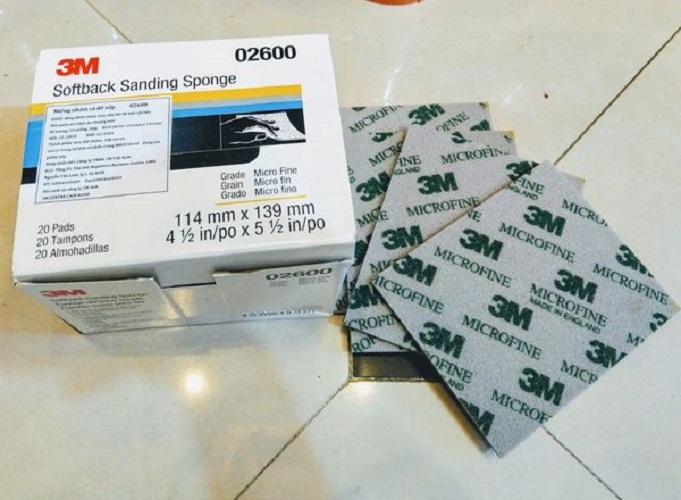 Nhám Xốp Mịn 3M 02600 MicroFine Softback Sanding Sponge (P1200-1500)