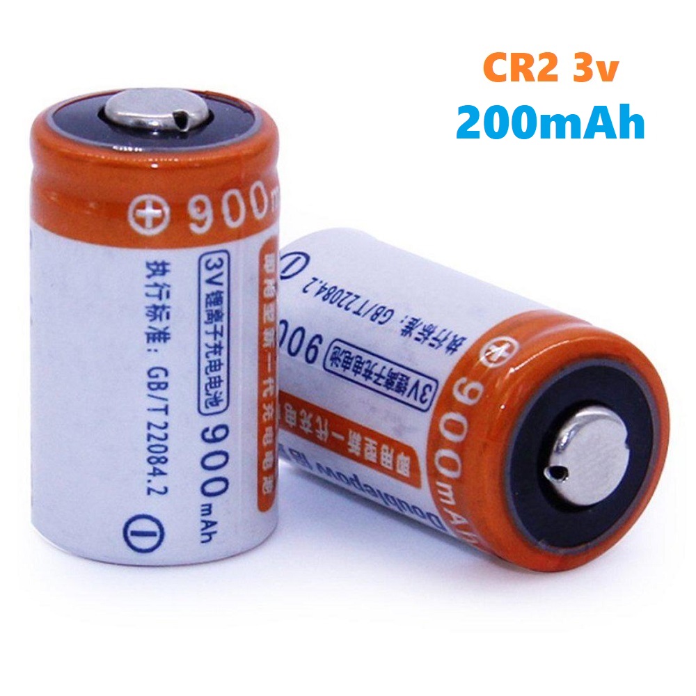( Tặng kèm hộp đựng nhỏ gọn ) Combo 2 Pin Sạc Lithium CR2 Doublepow 200mAh 3V - Bộ 2 Pin sạc dung lượng cao Doublepow 3v 200mAh