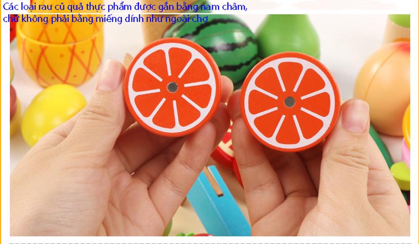 Đồ chơi Cắt hoa quả bằng gỗ
