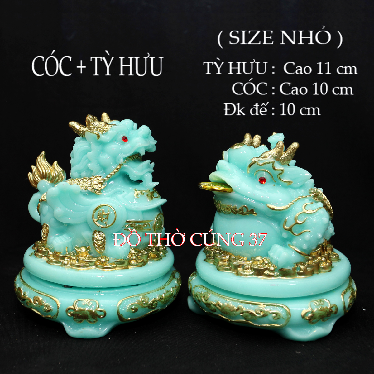 [ GIÁ 1 CẶP -  Size nhỏ ]  CÓC + TỲ HƯU phong thủy [ Bột đá + composite ]