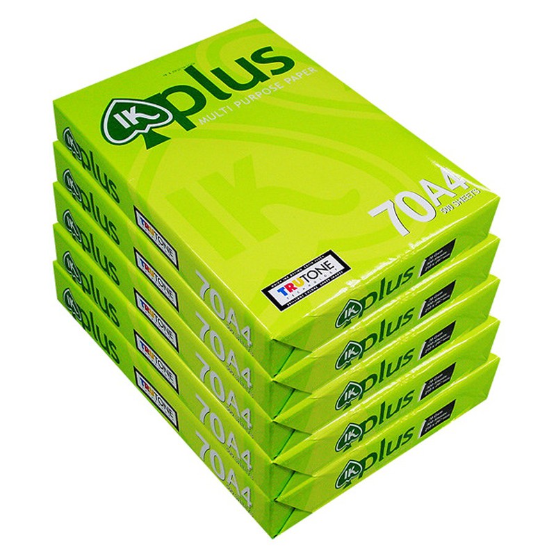 Giấy IK Plus A4 ĐL 70/90 (500 tờ/ram) chất liệu tốt giá rẻ