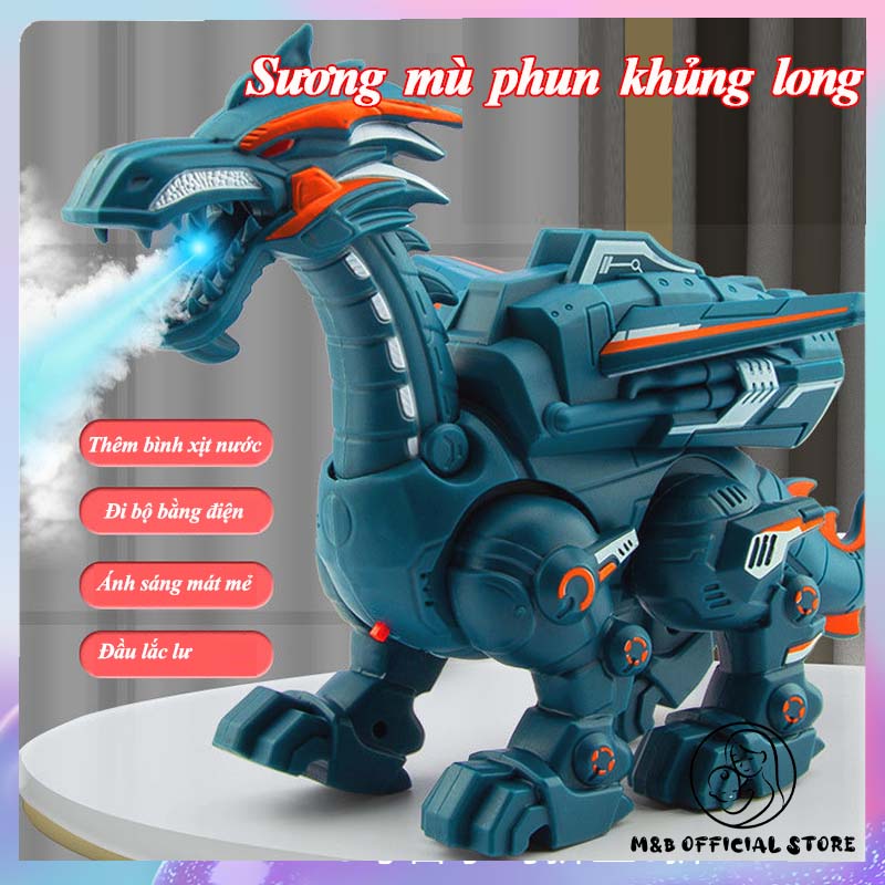 4 Loại khủng long điện Sương mù phun khủng long robot rồng đồ chơi phun lửa phun nước