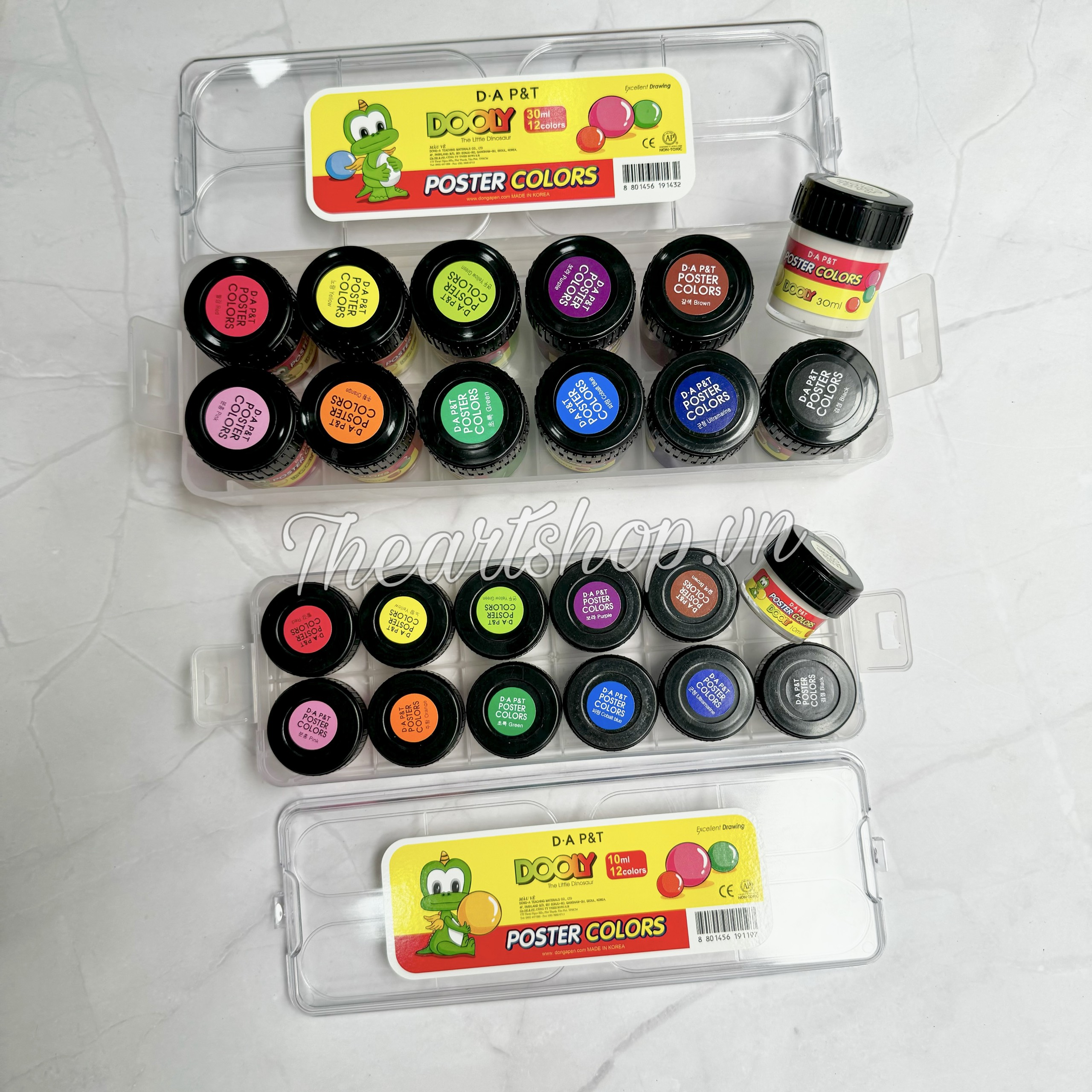 Bộ màu bột Dooly - Dooly Poster Color 30ml (Bộ)