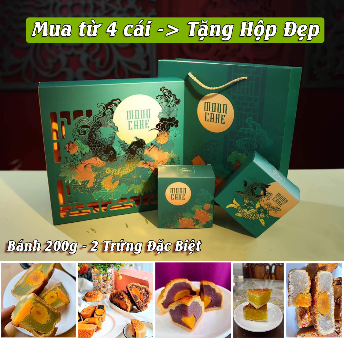 25.8 Hộp Bánh Trung Thu Tân Dân Lợi Hộp 4 Bánh 200g/Bánh (Date luôn mới) - Bánh trung thu Tân Dân Lợi thập cẩm Với thiết kế bao bì trẻ trung, sang trọng mới nhất 2023 Làm quà tặng bạn bè