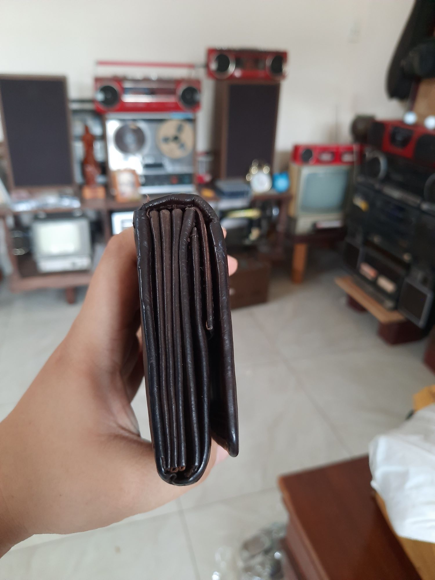 ví dài hàng si da thật hiệu