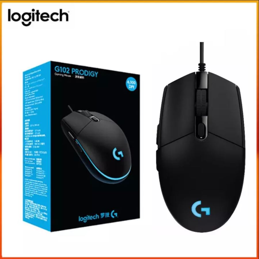 Chuột chơi game, chuột gaming giá rẻ, chuột logitech g102 có dây prodigy rgb led hàng cao cấp.