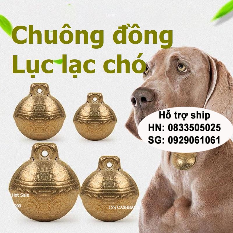 Chuông đồng cho chó mèo Hanpet chuông đeo cổ chó mèo– lục lạc thú cưng
