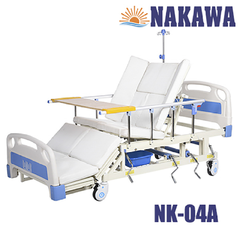 Giường bệnh nhân 4 tay quay đa năng NAKAWA NK-04A,[Giá:11.790.000], giường y tế 4 tay quay đa năng cao cấp , giường bệnh viện giá rẻ, giuong benh nhan, giuong y te, giuong benh vien gia rẻ cao cấp