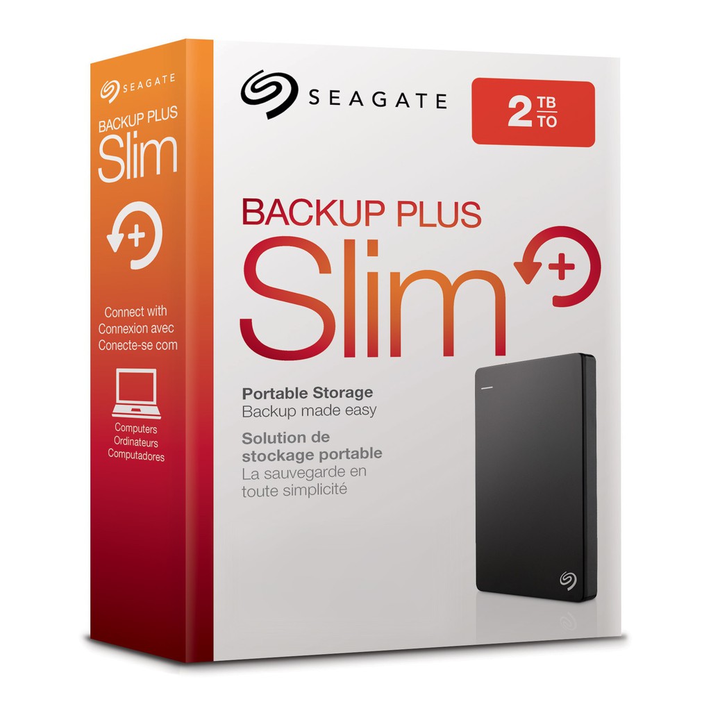 Ổ cứng di động Seagate Backup  Slim 2TB new version 2019 + Bao da
