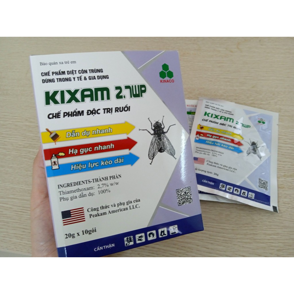 ( Hàng nhập Mỹ) Thuốc diệt ruồi thế hệ mới Kixam 2.7WP _ Gói 20g