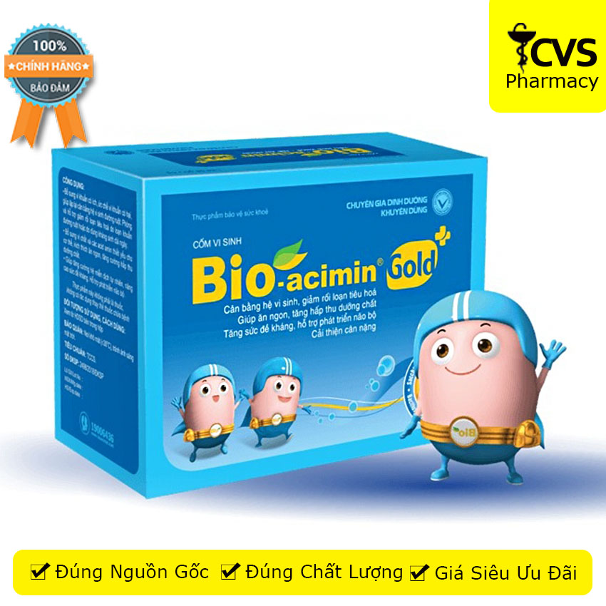 Cốm vi sinh Bio-acimin Gold - hỗ trợ tiêu hóa cho bé - Bio acimin Gold Meliphar 30 Gói - cvspharmacy
