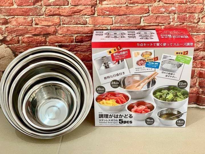 Bộ 5 tô Inox Nhật