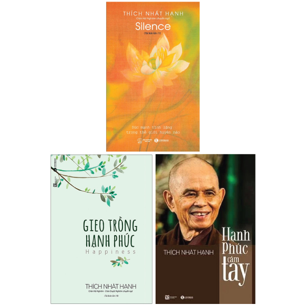 Fahasa - combo sách hay sách tĩnh lặng + gieo trồng hạnh phúc + hạnh phúc cầm tay