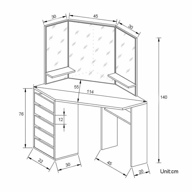 [ Freeship HCM ] [Trả góp 0%] BÀN TRANG ĐIỂM OHAHA - TĐ019