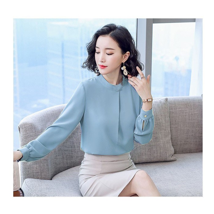 [HCM]Áo Cổ Trụ Xếp Ly Nana