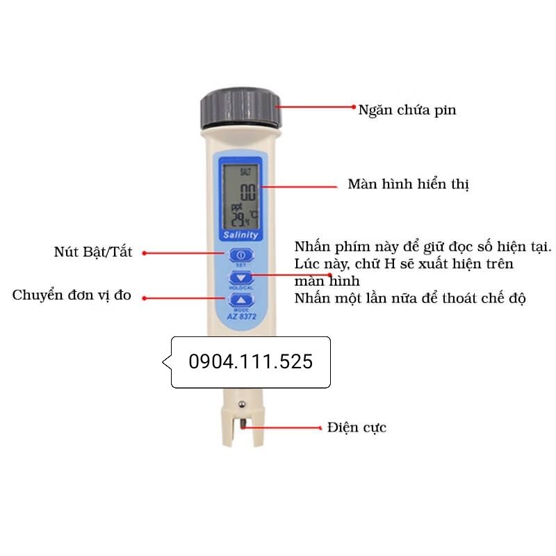 Máy đo độ mặn AZ-8372 cầm tay
