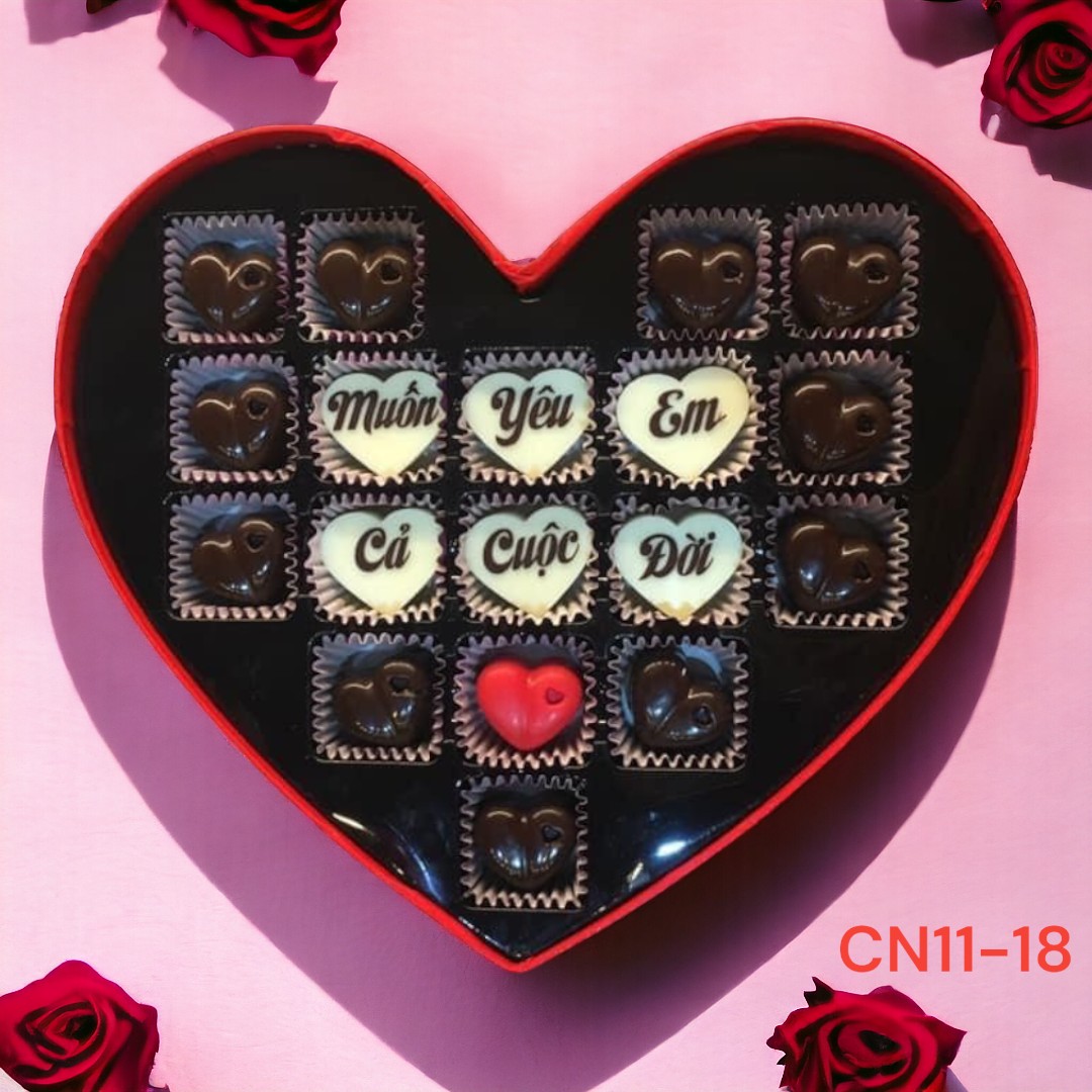 (TẶNG TÚI XÁCH SANG TRỌNG) Socola valentine cao cấp