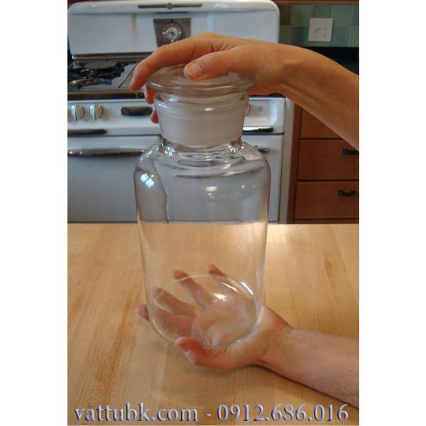 Chai trắng miệng rộng nút mài 2500ml