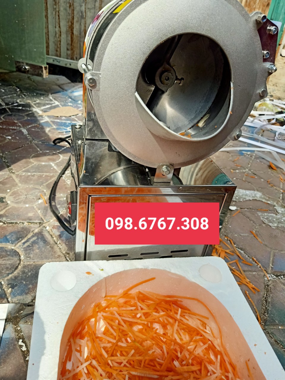 Máy cắt lát khoai tây khoai lang siêu mỏng