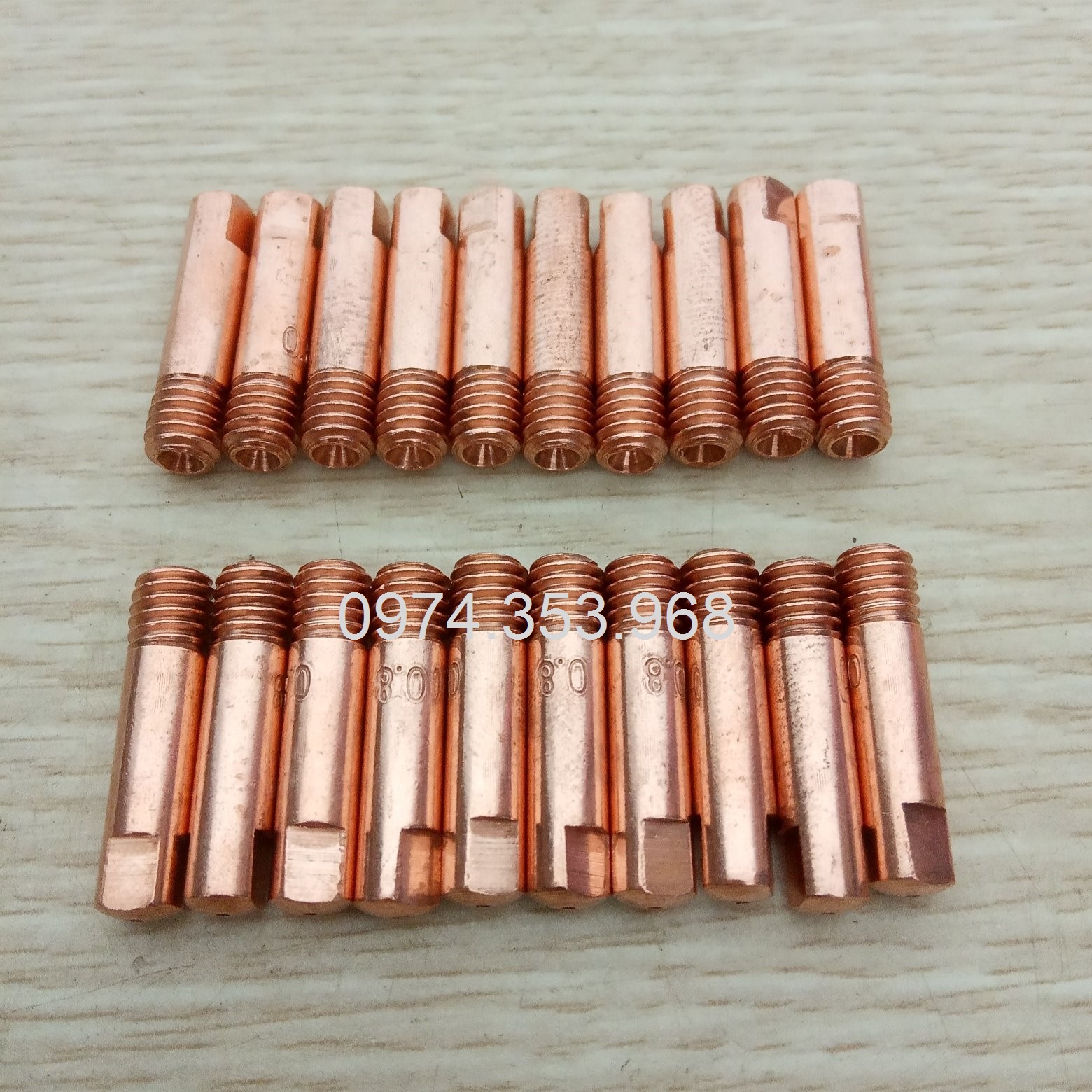 Bép hàn mig M6x25x0.8-1.0mm (15AK) - 20 cái