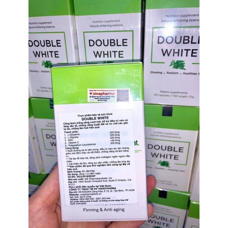 DOUBLE WHITE trắng da mờ nám Hộp 60v
