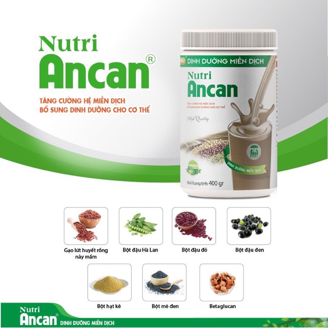 Nutri Ancan - Dinh dưỡng miễn dịch [Hủ 400g] [date mới]
