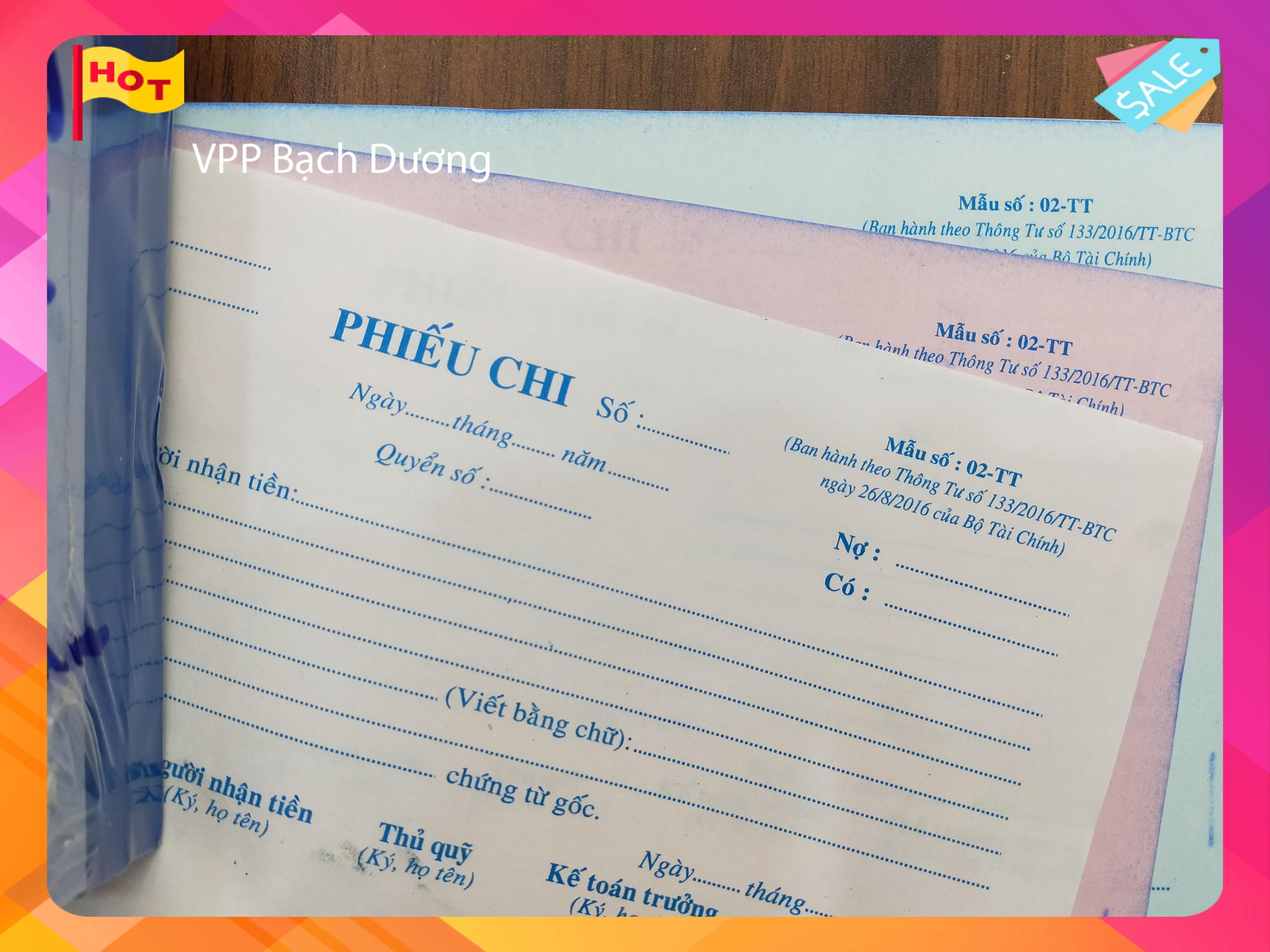 Phiếu Chi 3 liên 150 tờ (13cm x 19cm) -cuốn