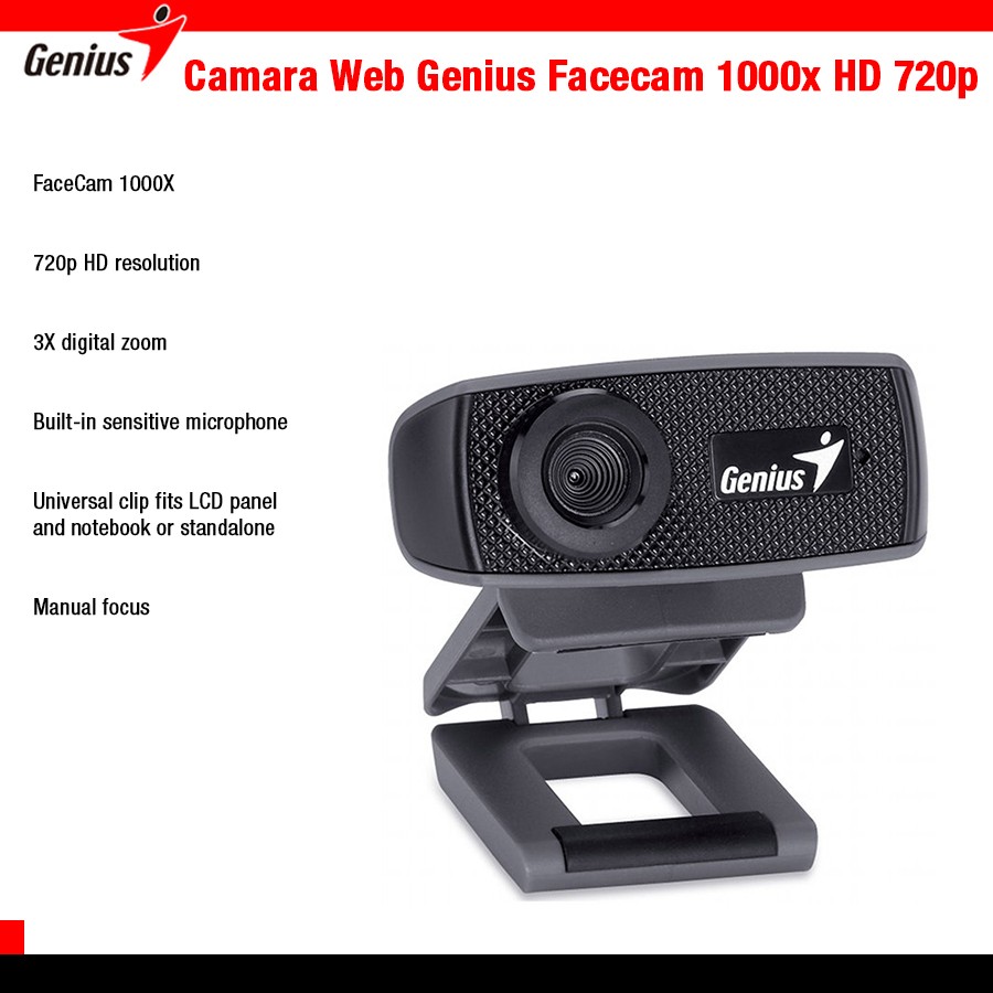 Webcam HD 720p Genius Facecam 1000x