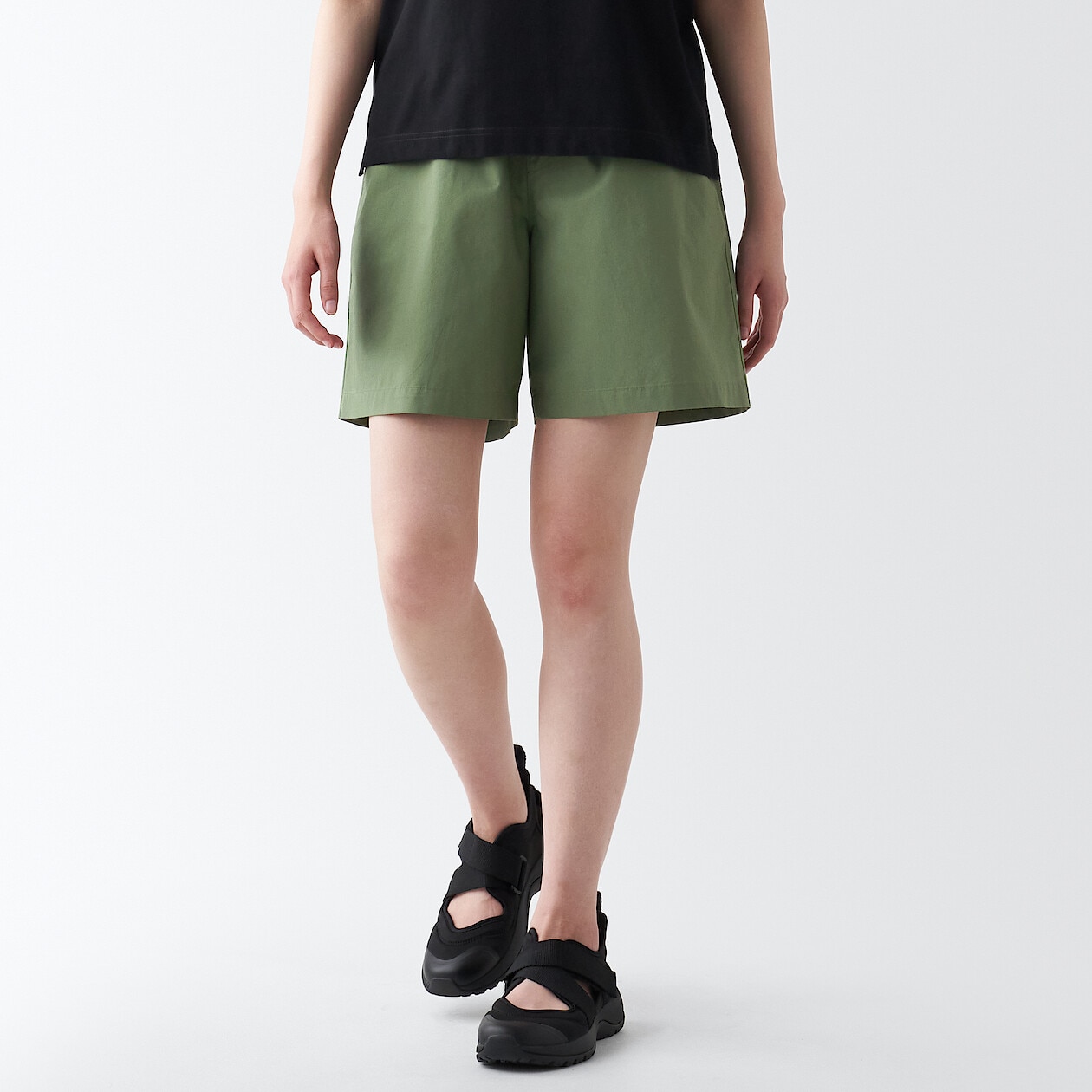 Muji Quần Short Vải Poplin Nữ